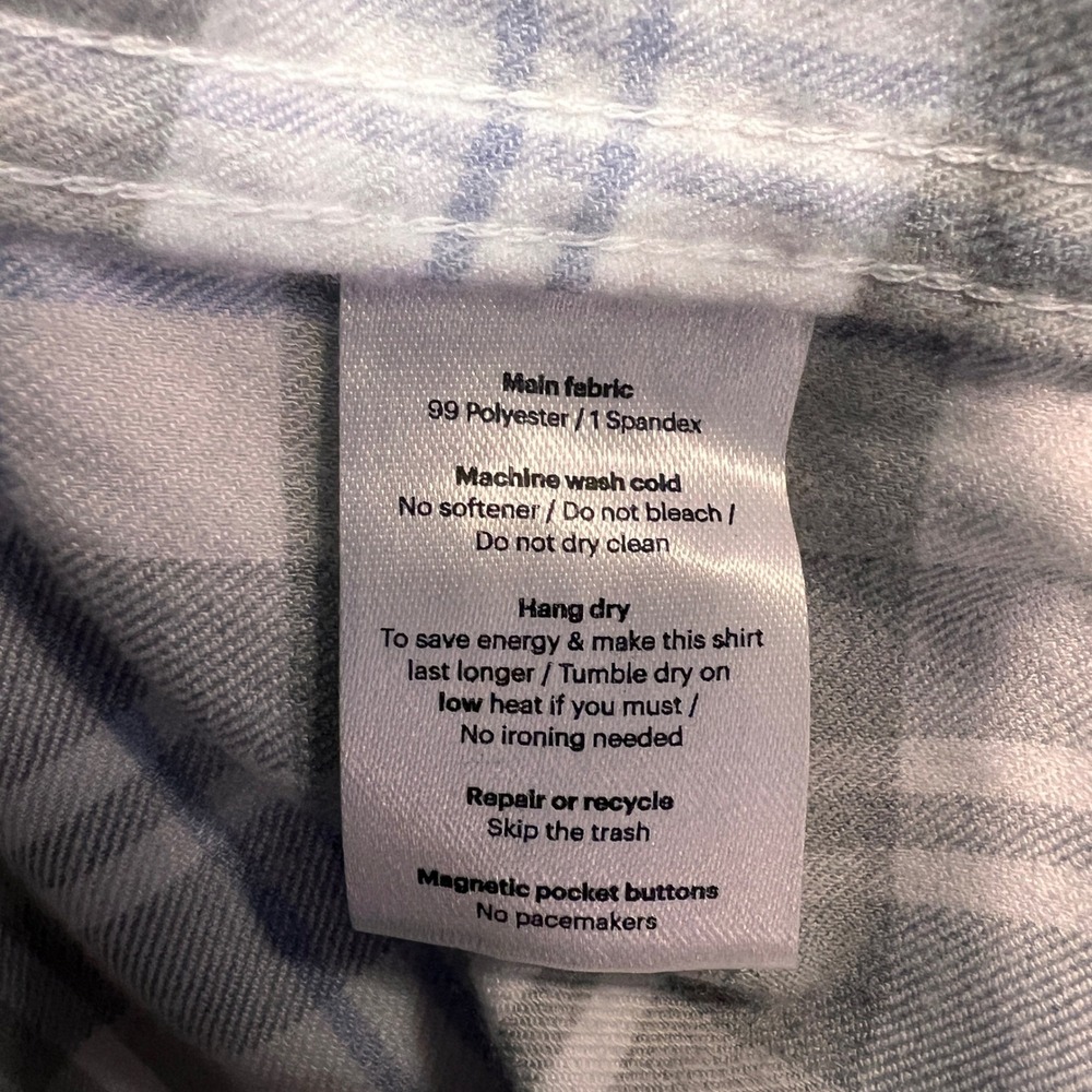 Poncho Flannel The Snow Cat Magnetic Pocket Fishing Shirt Regular Fit Large - Picture 8 of 10
